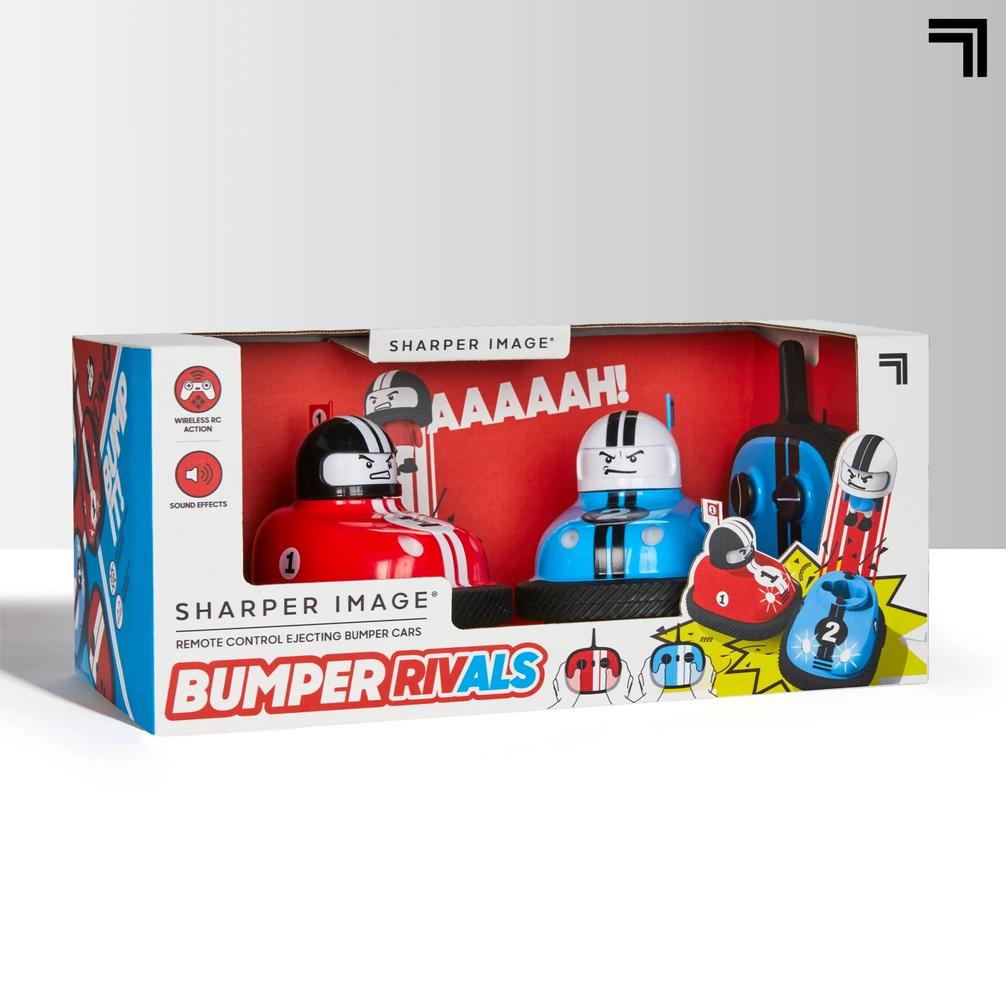 ® Toy RC Remote Control Ejecting Bumper Rivals with Includes Wireless Remote Control and Sound Effects, 6-Pieces, Red and Blue, Age 8+