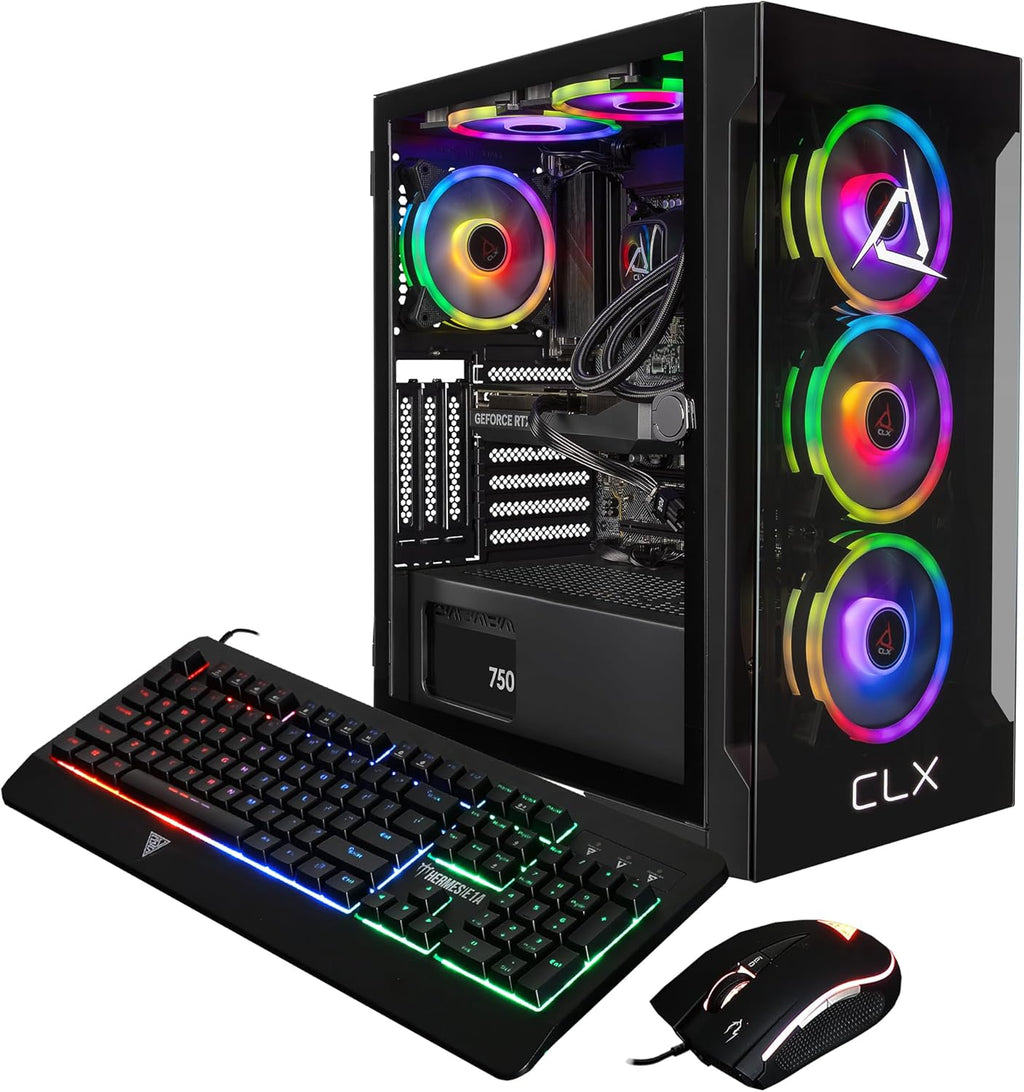 CLX Set Gaming PC - Intel Core i9 14900KF 3.2GHz, GeForce RTX 5060 Ti, 2TB NVMe M.2 SSD, 32GB DDR5 RGB Memory, 360mm AIO, WiFi, Windows 11 Home, Black - ShiftX