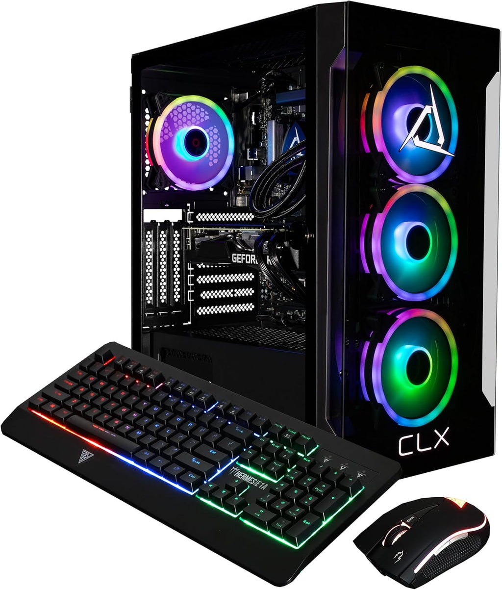 CLX Set Gaming PC - Intel Core i9 14900KF 3.2GHz, GeForce RTX 5060 Ti, 2TB NVMe M.2 SSD, 32GB DDR5 RGB Memory, 360mm AIO, WiFi, Windows 11 Home, Black - ShiftX