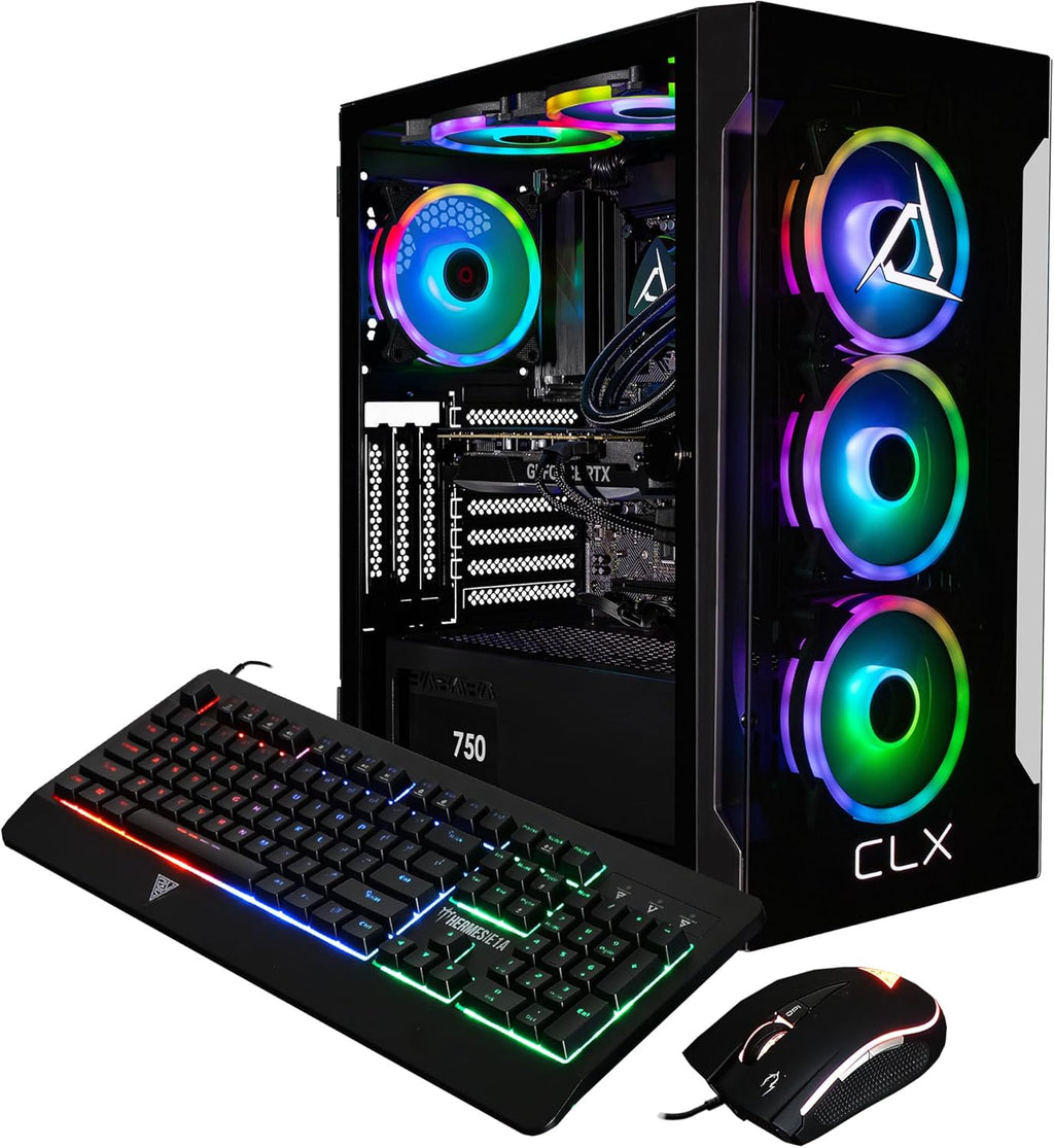 CLX Set Gaming PC - Intel Core i9 14900KF 3.2GHz, GeForce RTX 5060 Ti, 2TB NVMe M.2 SSD, 32GB DDR5 RGB Memory, 360mm AIO, WiFi, Windows 11 Home, Black - ShiftX