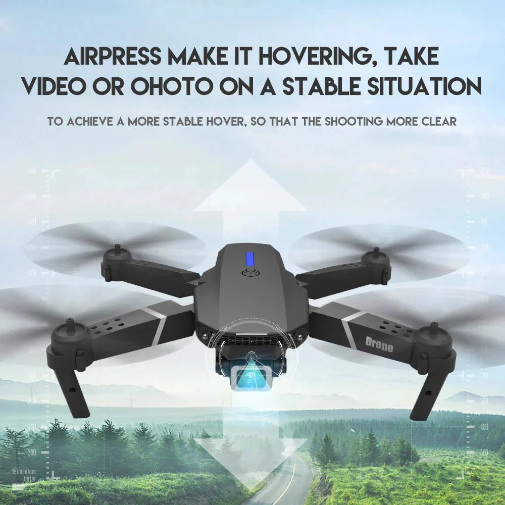 E88 Pro Foldable Quadcopter Drone - WIFI FPV, HD 4K Camera, Altitude Hold - ShiftX