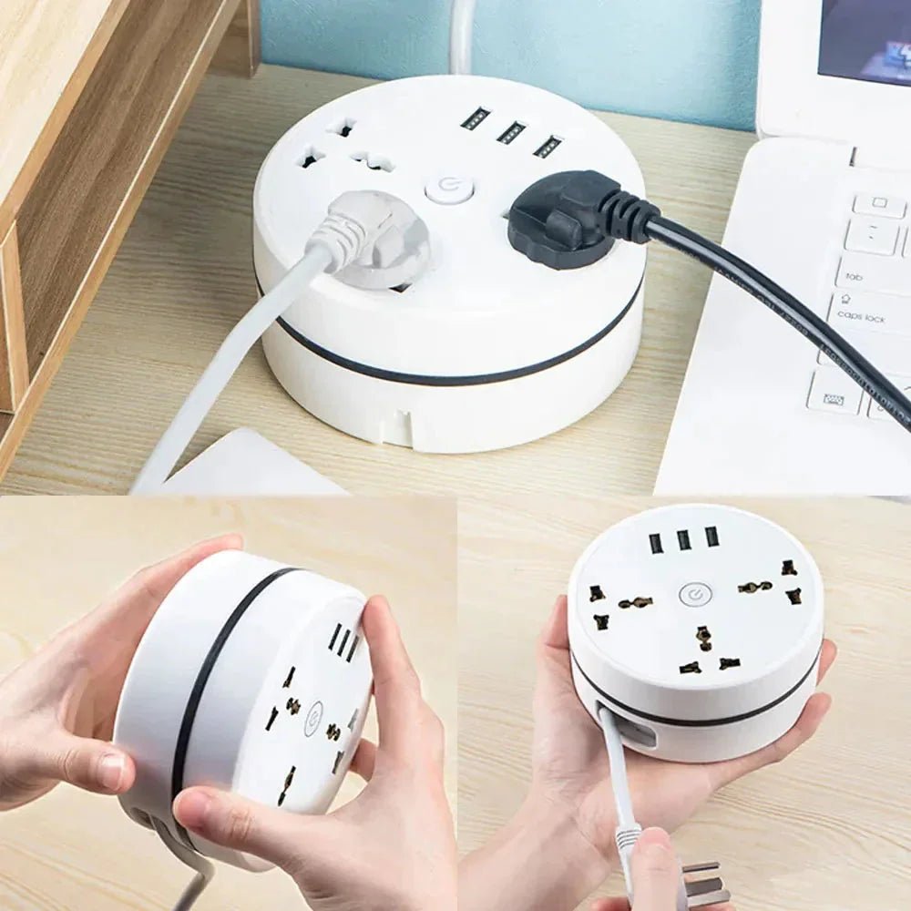 EU Plug AC Outlet Smart Home Power Strip – Multipurpose Electrical Extension Cord with USB Ports & Fast Charging - ShiftX