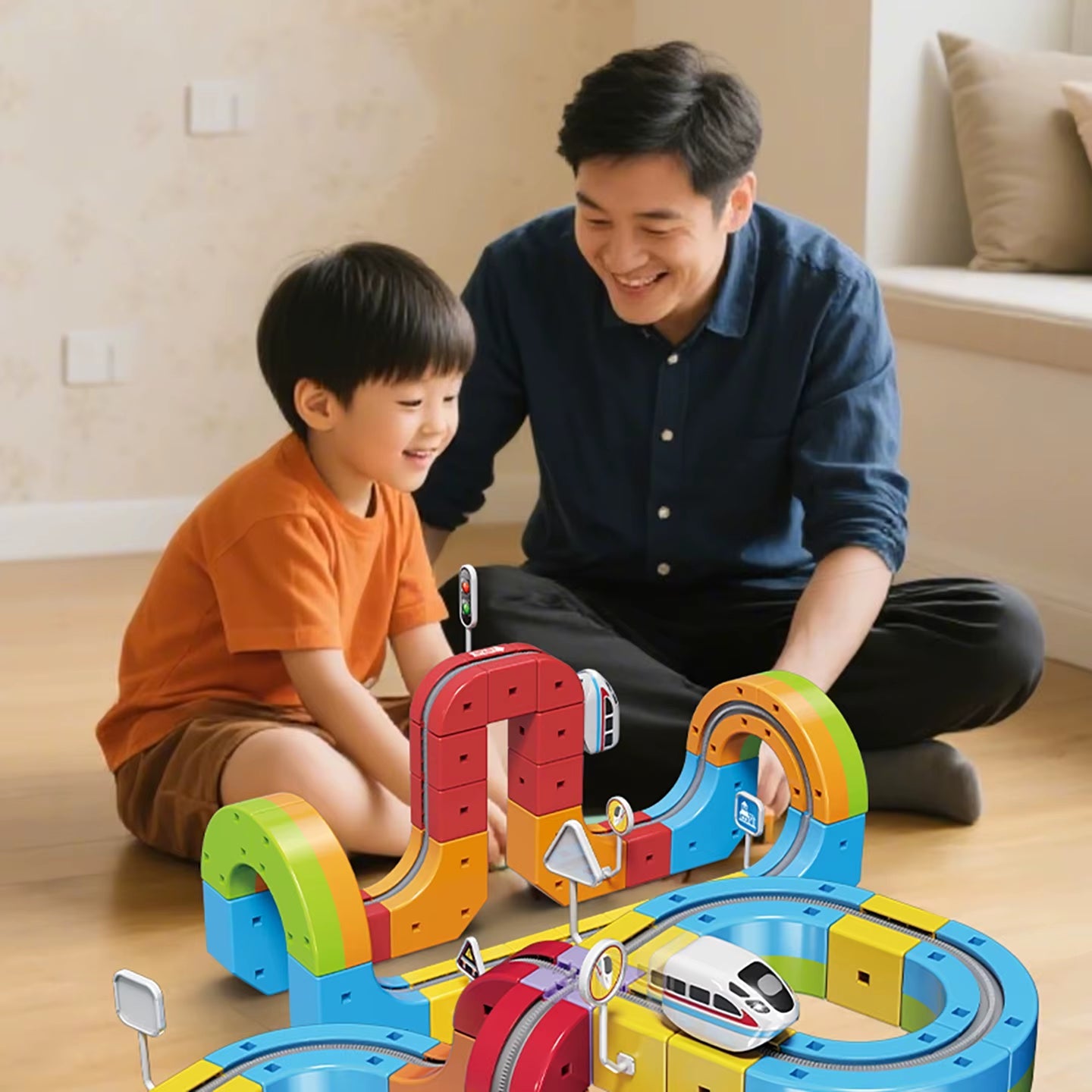 Kids Magnetic Rail Car Cube Toys Educational Toy DIY Building Blocks Magical Track Train Gravity Maze Toy Christmas Gifts - ShiftX
