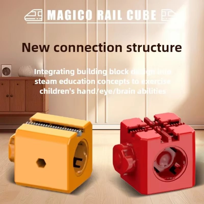 Kids Magnetic Rail Car Cube Toys Educational Toy DIY Building Blocks Magical Track Train Gravity Maze Toy Christmas Gifts - ShiftX