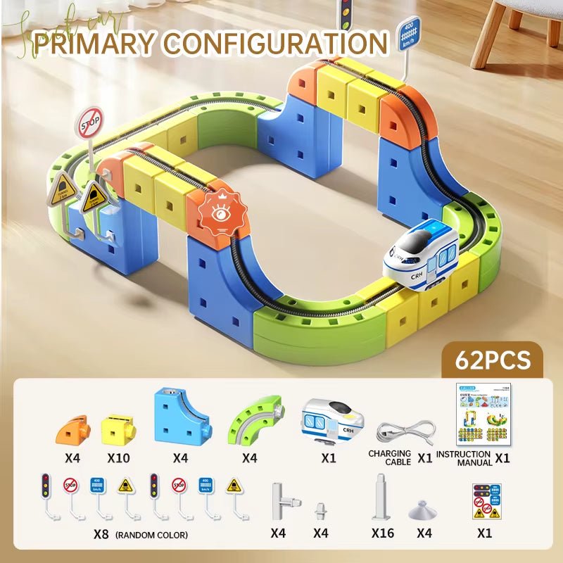 Kids Magnetic Rail Car Cube Toys Educational Toy DIY Building Blocks Magical Track Train Gravity Maze Toy Christmas Gifts - ShiftX