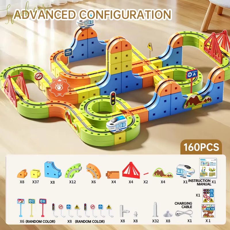 Kids Magnetic Rail Car Cube Toys Educational Toy DIY Building Blocks Magical Track Train Gravity Maze Toy Christmas Gifts - ShiftX