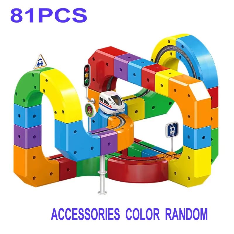 Kids Magnetic Rail Car Cube Toys Educational Toy DIY Building Blocks Magical Track Train Gravity Maze Toy Christmas Gifts - ShiftX