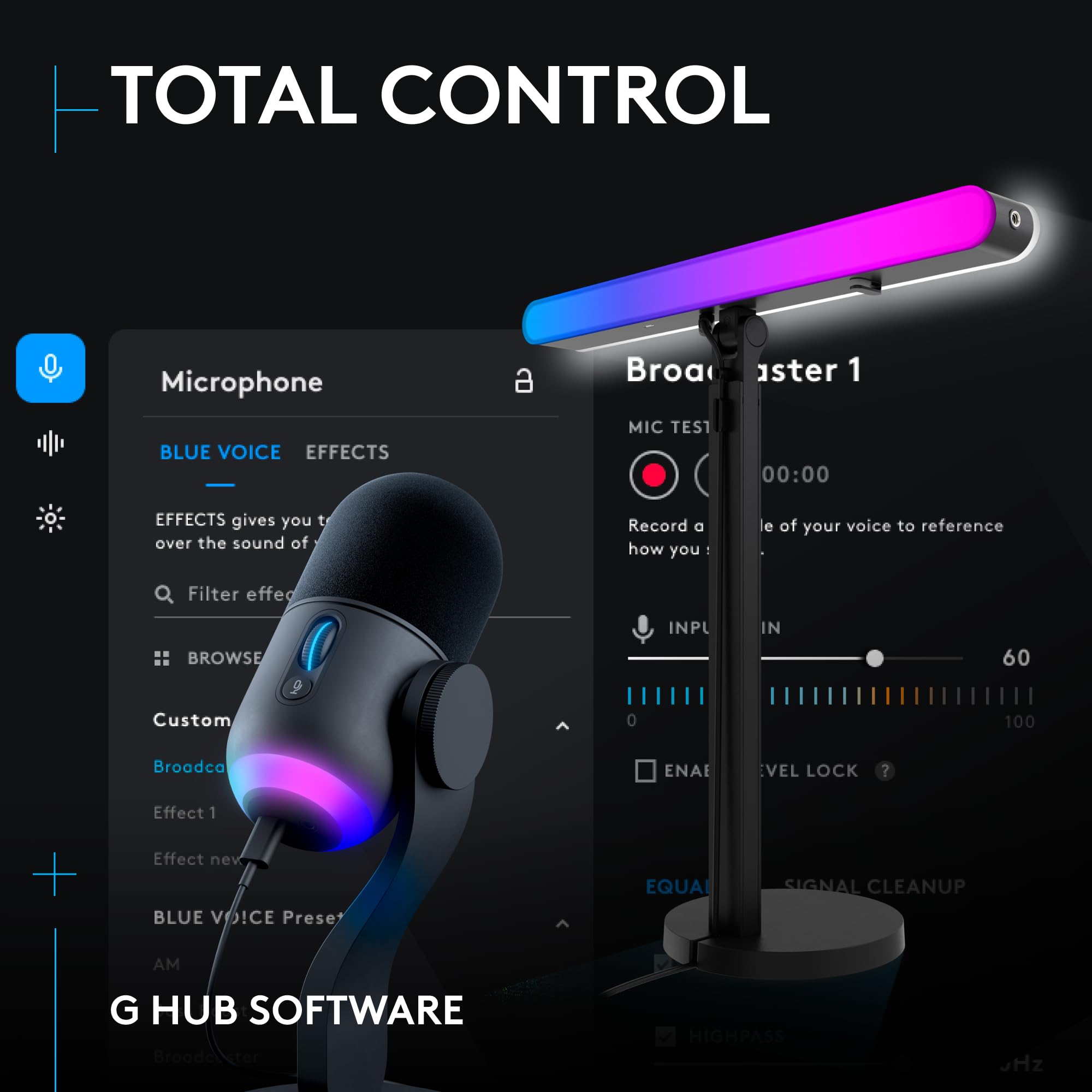 Logitech G Yeti GX Dynamic RGB Gaming Microphone, Podcast Microphone with LIGHTSYNC, Blue VO!CE, G HUB Control, USB Plug and Play - Black - ShiftX