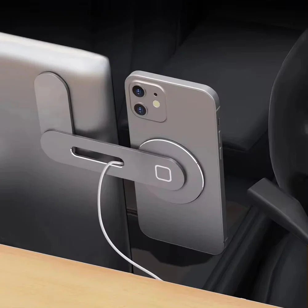 Metal Expansion Phone Stand for Laptop and Tesla Vehicles - Magnetic Folding Phone Holder with 15W Fast Charger - ShiftX