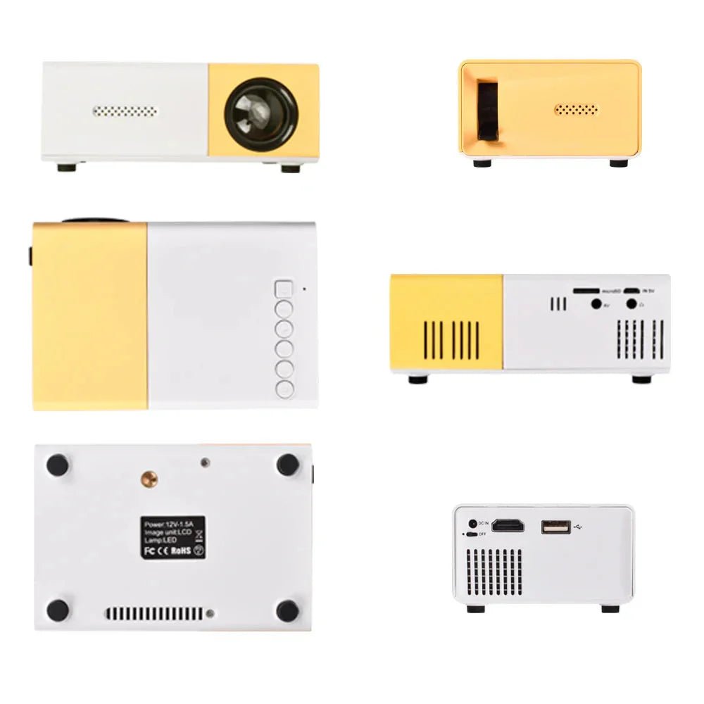 Mini Projector – 1080P Full HD Support, Portable LED Projector, 4K Video Playback, Multiple Connectivity Options - ShiftX