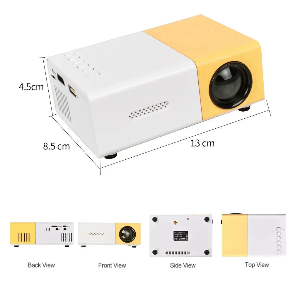 Mini Projector – 1080P Full HD Support, Portable LED Projector, 4K Video Playback, Multiple Connectivity Options - ShiftX
