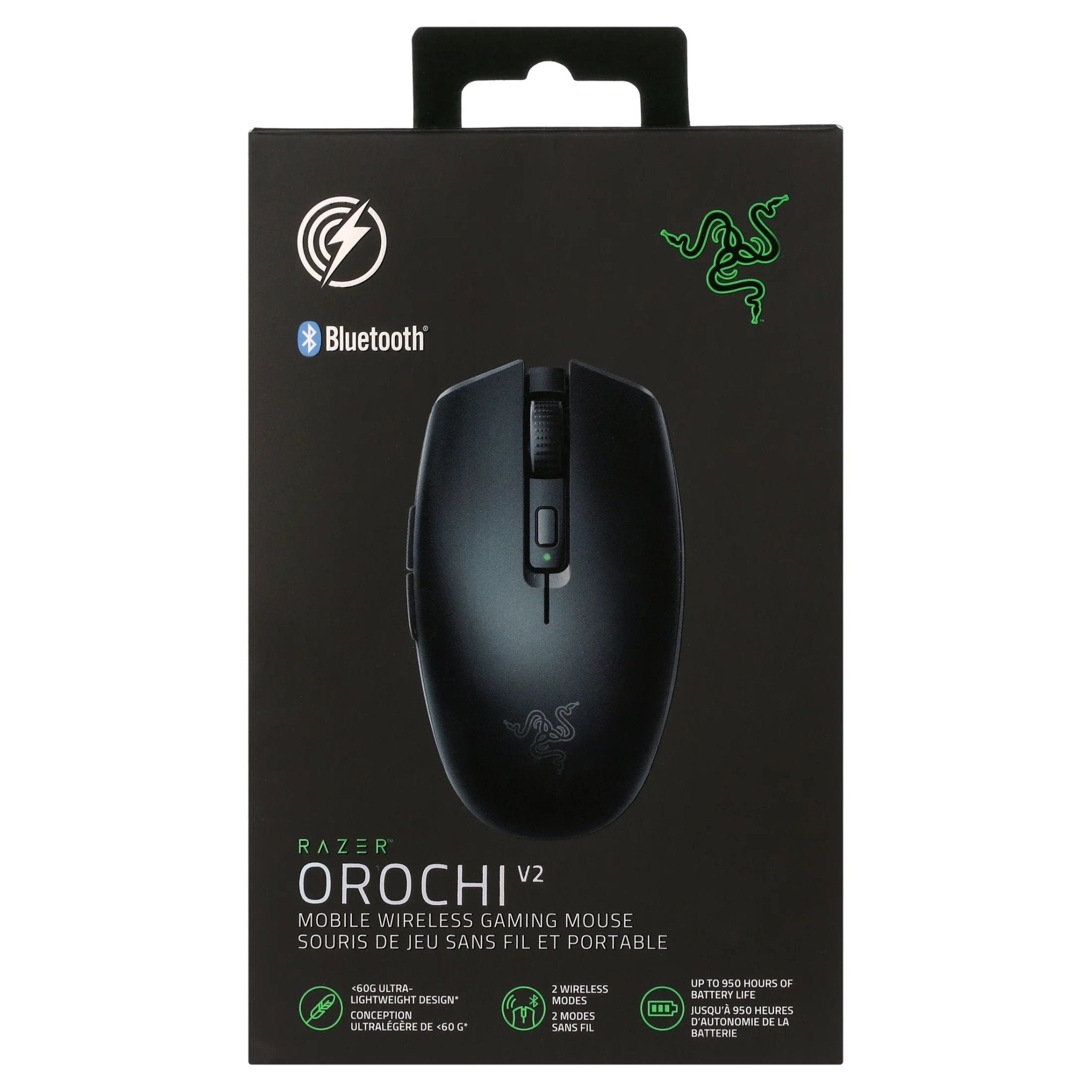 Orochi V2 Wireless Optical Gaming Mouse for PC, 6 Buttons, 2.4Ghz, Bluetooth, Black - ShiftX