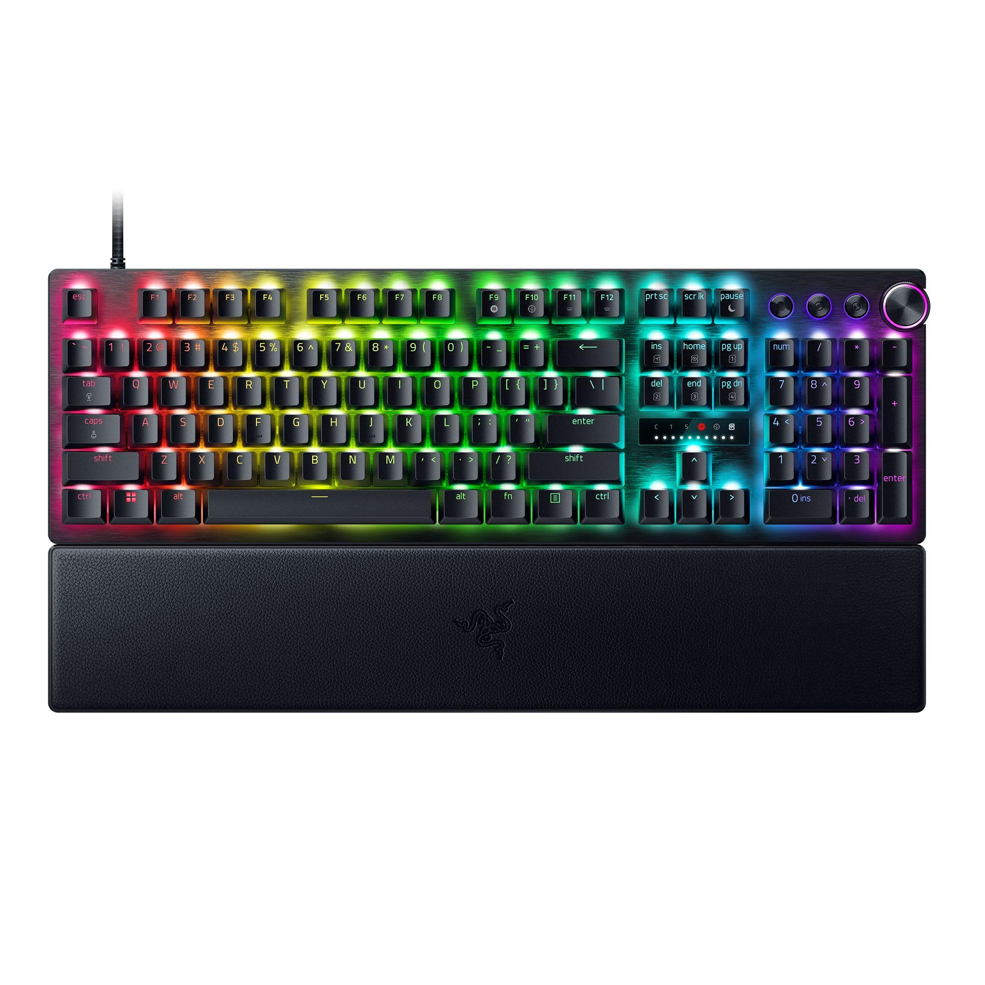 Razer Huntsman V3 Pro TKL Esports Gaming Keyboard: Analog Optical Switches - Razer Snap Tap - Rapid Trigger - Adjustable Actuation - Media Keys & Dial - Doubleshot PBT Keycaps - Wrist Rest - Black - ShiftX
