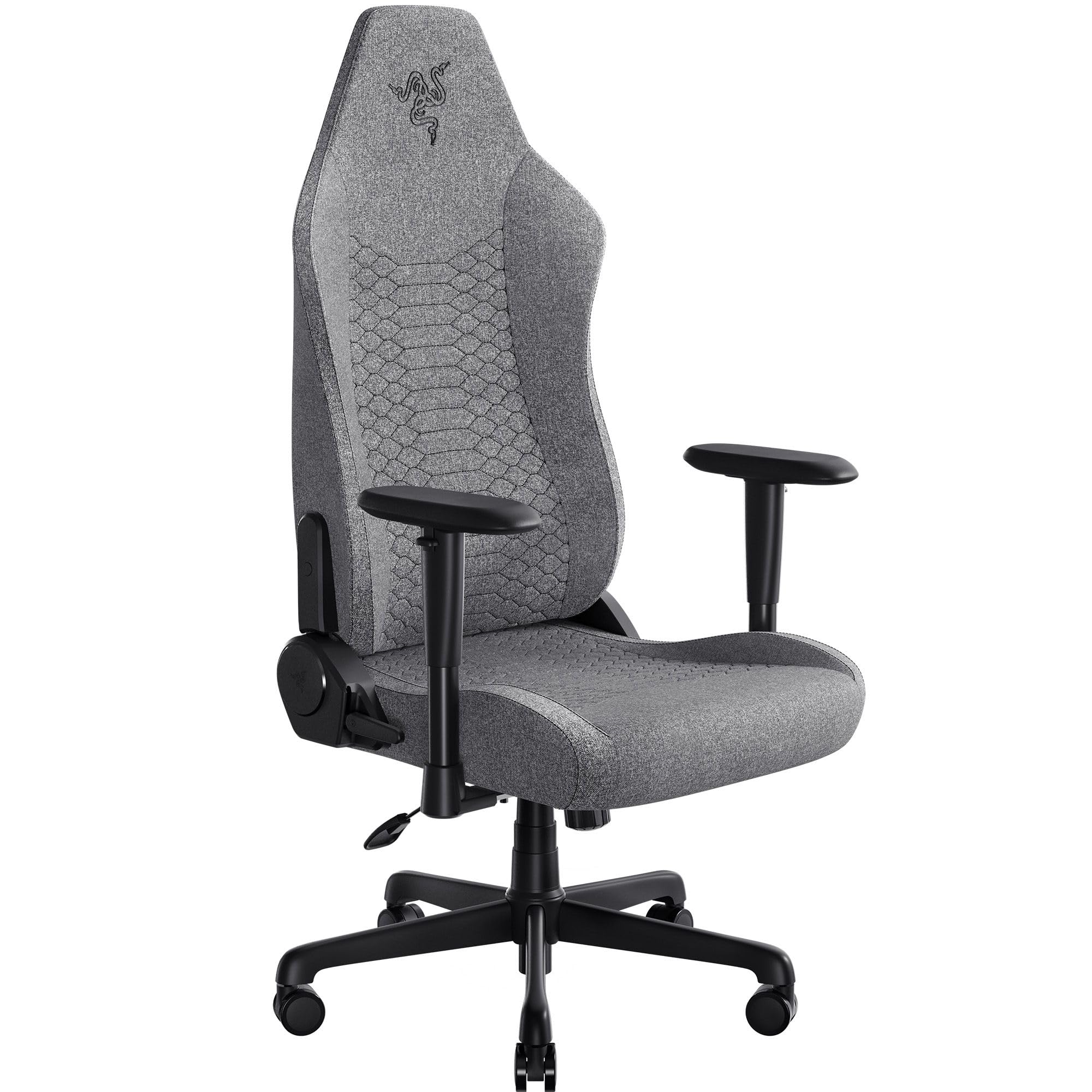 Razer Iskur V2 X Ergonomic Gaming Chair: Built - in Lumbar Support - Widened Seat Base - High Density Foam Cushions - Adjustable 152 Degree Recline - 2D Armrests - Plush Fabric Finish - Black - ShiftX