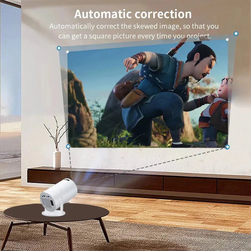 Salange P300 Mini Portable Projector - 4K 8K Video Decoding, 720P HD, Android 11, Wi - Fi, BT 5.1 - ShiftX