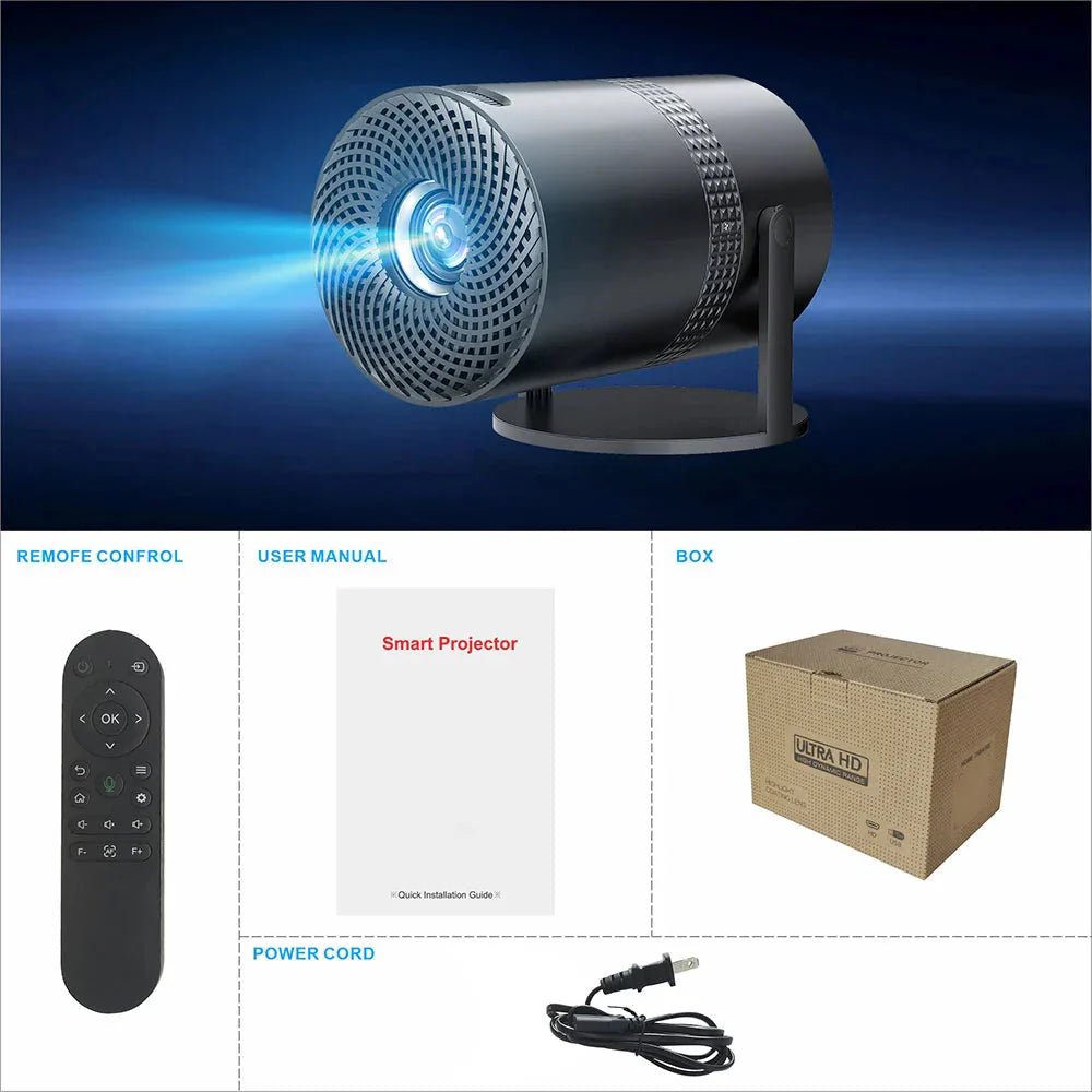 Salange P300 Mini Portable Projector - 4K 8K Video Decoding, 720P HD, Android 11, Wi - Fi, BT 5.1 - ShiftX