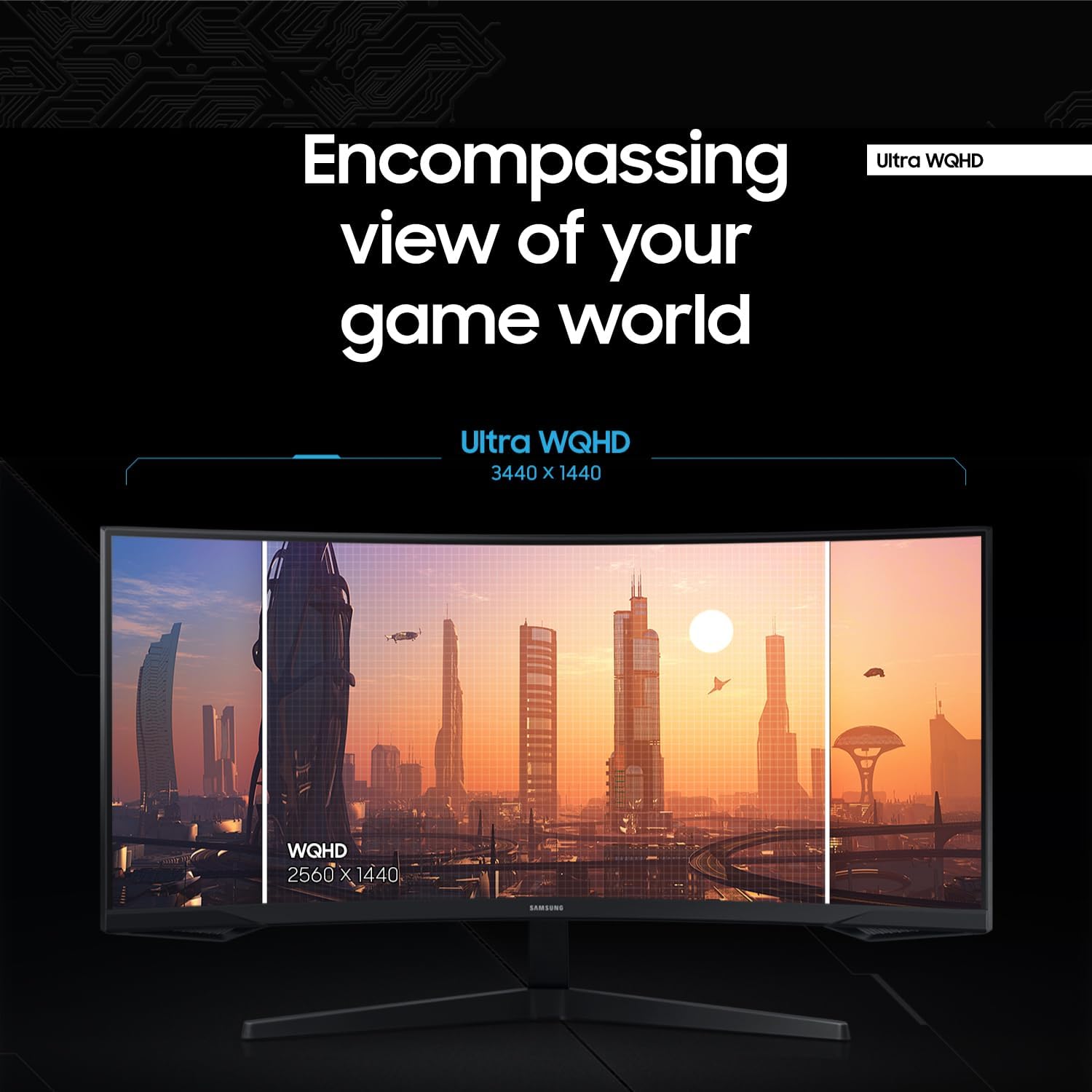 SAMSUNG 34' Odyssey G5 Ultra-Wide Gaming Monitor - 165Hz, 1ms, FreeSync Premium, WQHD, LC34G55TWWNXZA - ShiftX