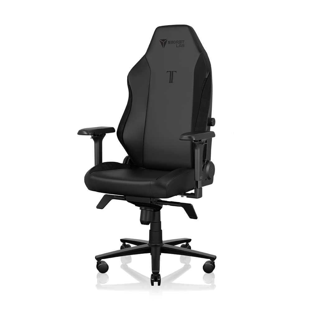 Secretlab Titan Evo Stealth Gaming Chair - Reclining, Ergonomic & Comfortable Computer Chair with 4D Armrests, Magnetic Head Pillow & 4 - Way Lumbar Support - Black - Leatherette - ShiftX