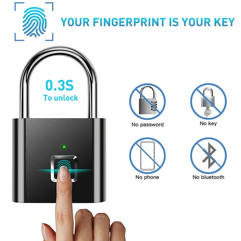 Smart Fingerprint Padlock - ShiftX