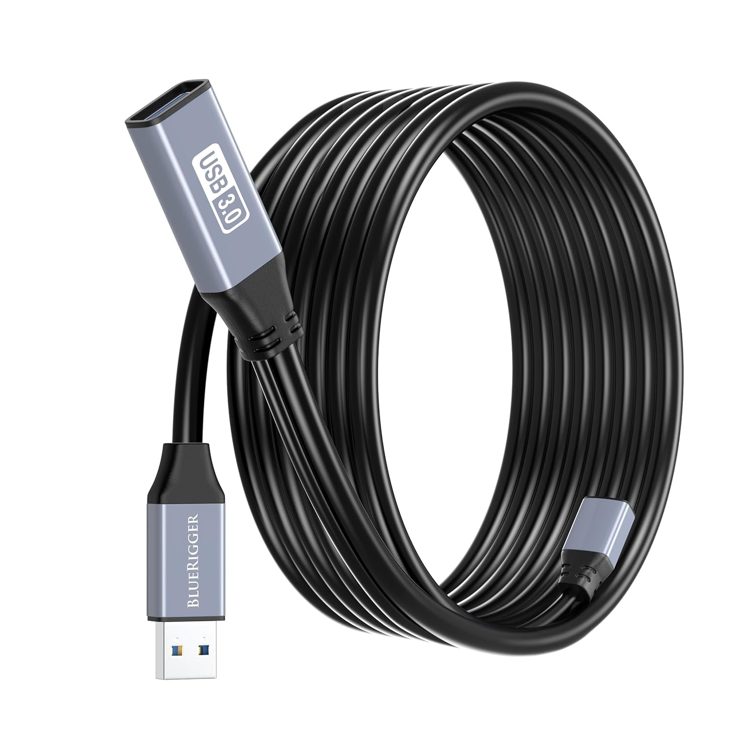 USB 3.0 Extension Cable (32FT, Active, 5 Gbps, In - Wall CL3 Rated, Type a Male to Female Cord) - Long USB Repeater Extender for VR Headset, Printer, Hard Drive, Keyboard, Mouse, Xbox - ShiftX