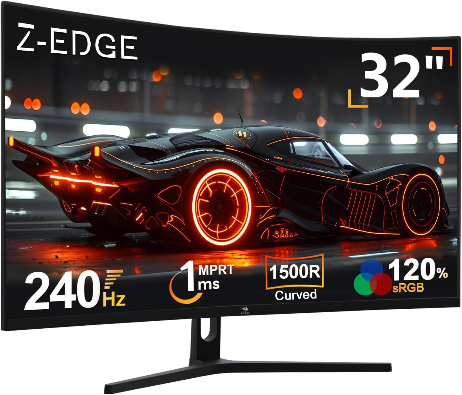 Z-Edge 32" Curved Monitor, 240Hz Refresh Rate, FHD 1080P Gaming Screen - ShiftX