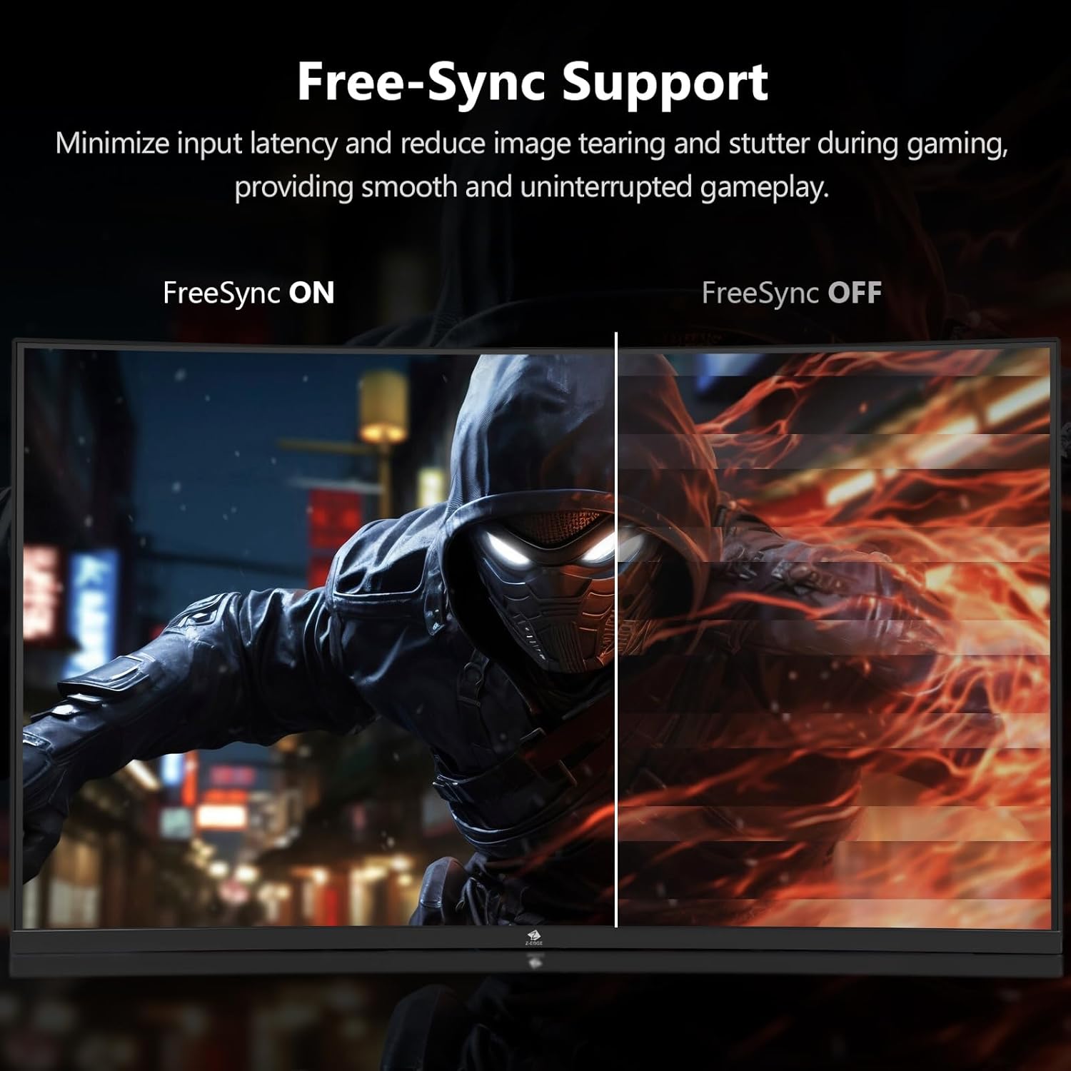 Z-Edge 32" Curved Monitor, 240Hz Refresh Rate, FHD 1080P Gaming Screen - ShiftX