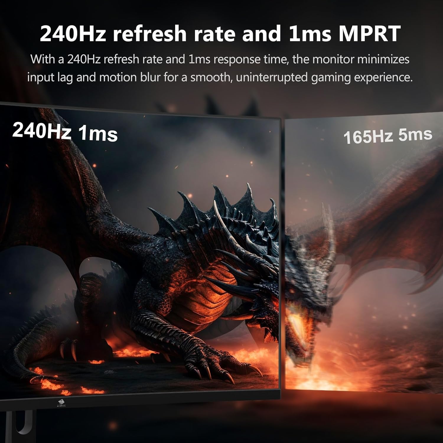 Z-Edge 32" Curved Monitor, 240Hz Refresh Rate, FHD 1080P Gaming Screen - ShiftX